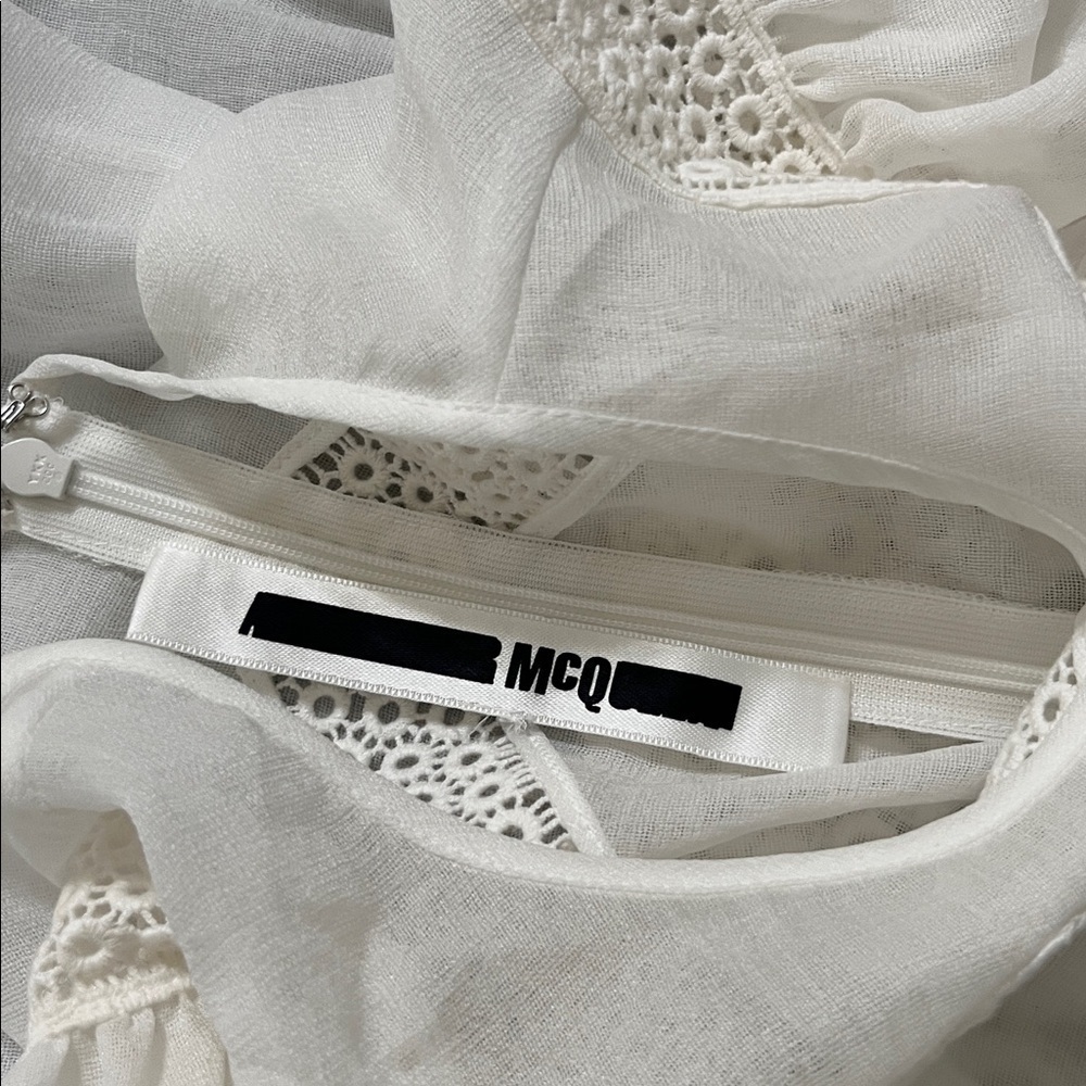 McQ by Alexander McQueen White Lace Dress IT 40 - Picture 4 of 9